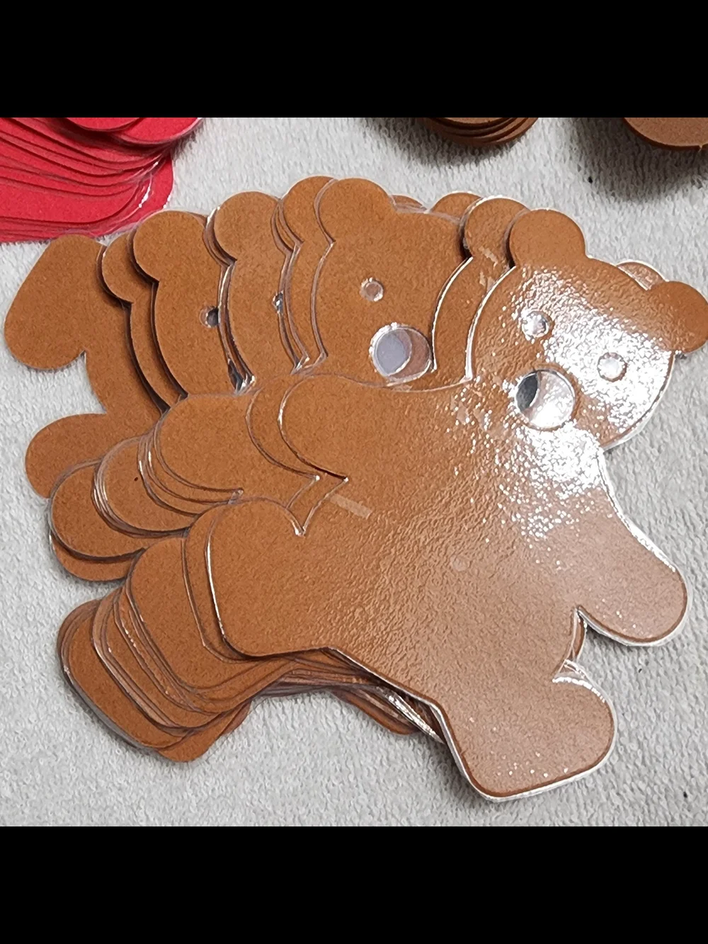 Brown Teddy Bear, Gingerbread & Red Apple Party Cutouts - Educational (26-026)